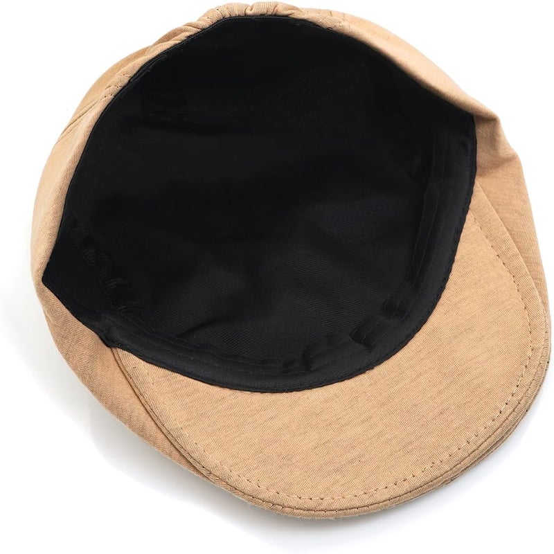 Xinveen Men's Newsboy Hat Adjustable Beret Ivy Cap Irish Cabbie Driving Hunting Hats - Image 4